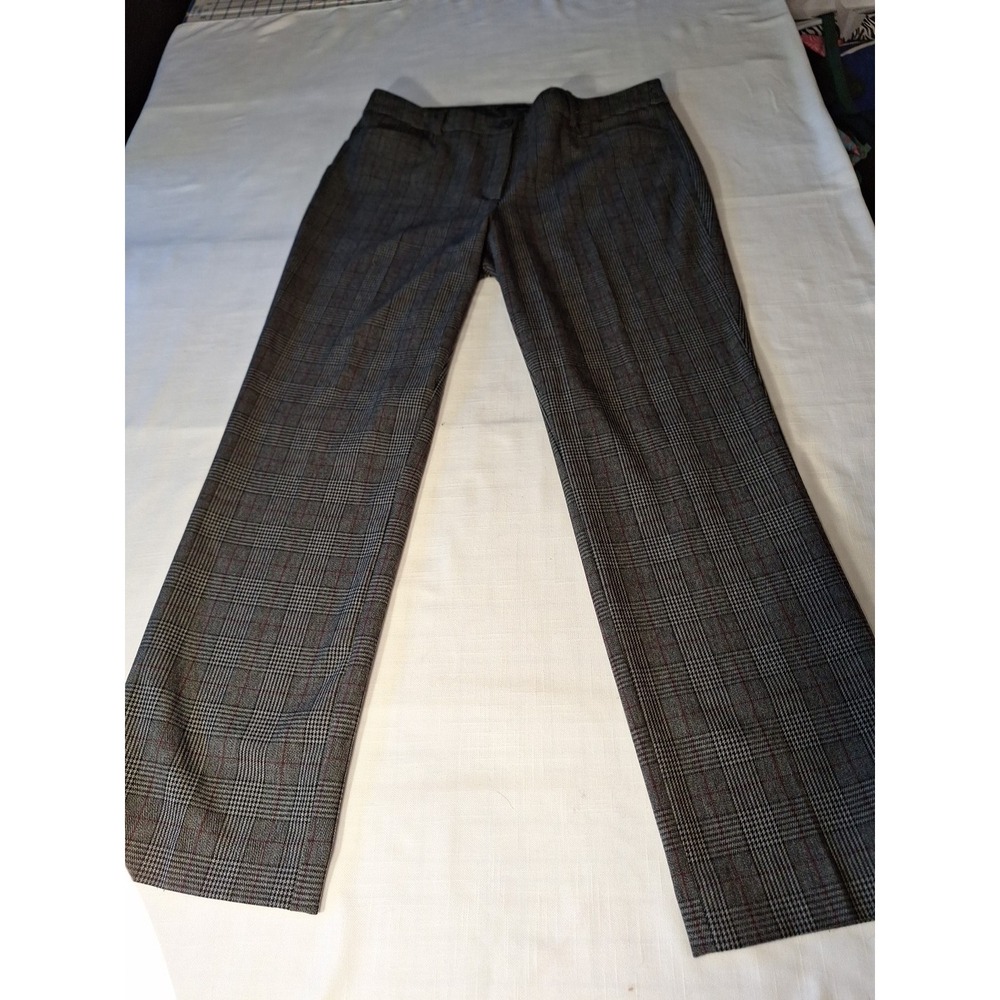 Hilary Rasdley Grey Plaid Sz 12 Polyester Blend Casual Or Business Trousers